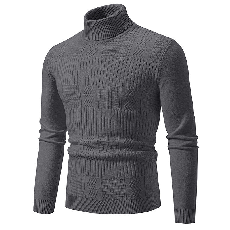 Herren Rollkragenpullover Modernes Strickdesign Elegantes Design