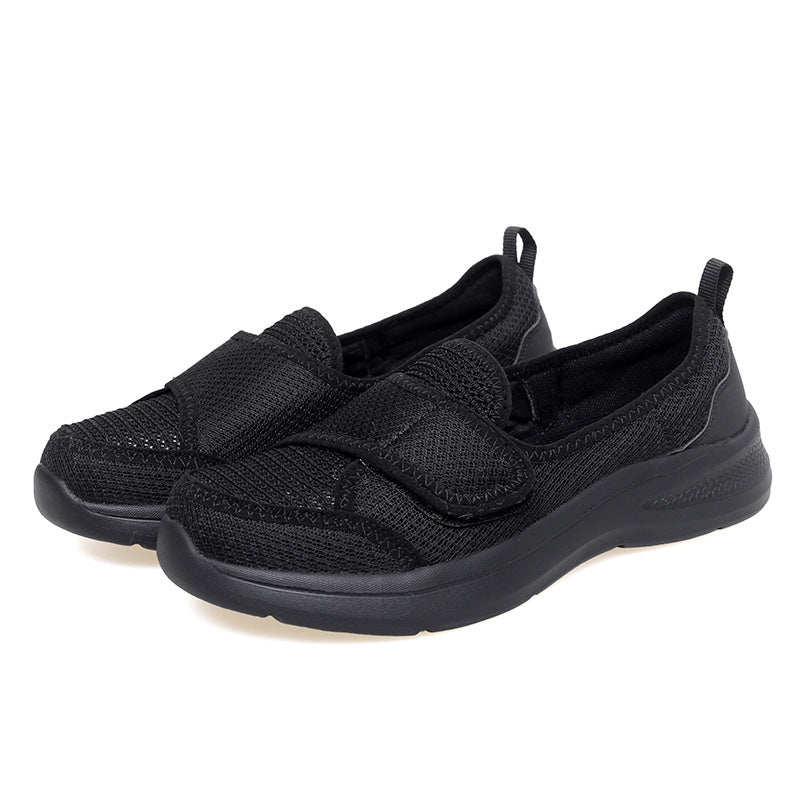 Damen Sneaker Atmungsaktiv Slip-On Klettverschluss
