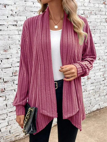 Damen Strickjacke Offener Schnitt Moderner Look