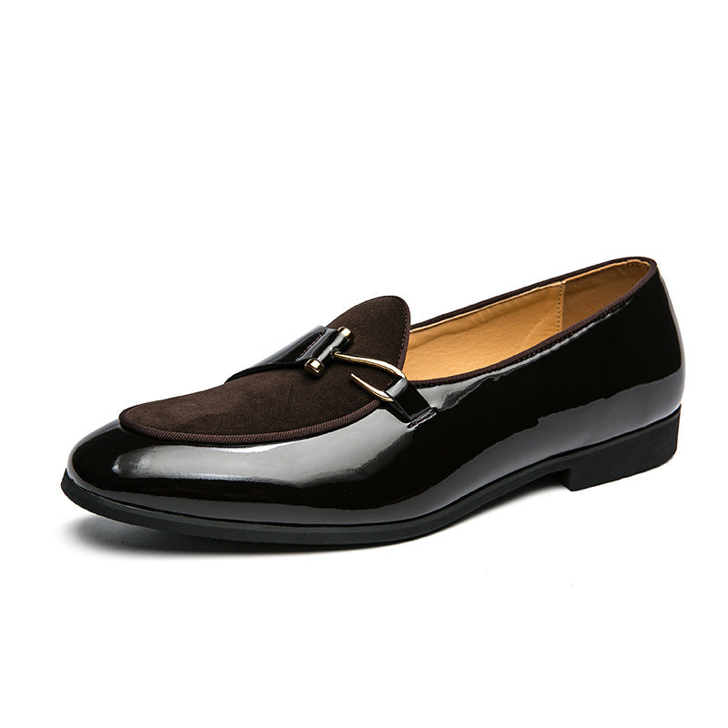 Damen Mokassins Elegante Schuhe Leder Schnalle