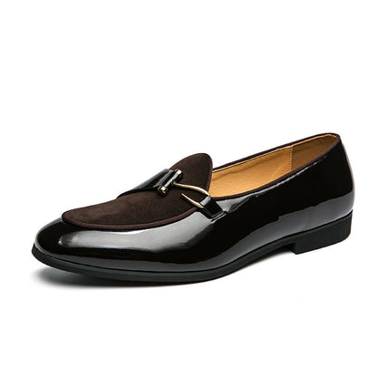 Damen Mokassins Elegante Schuhe Leder Schnalle