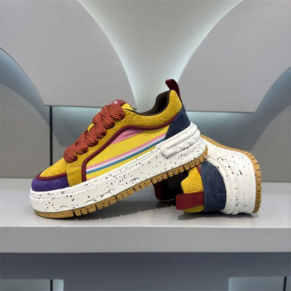 Damen Sneaker Chunky Bequem Strapazierfähig Schwarz - Norvielle