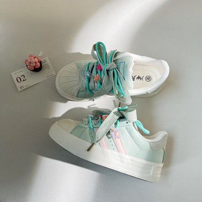 Damen Sneaker Schnürschuhe Trendy Frauen Schuhe