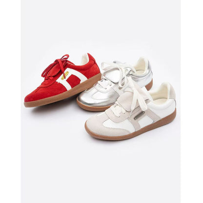 Damen Sneaker Leder Wildleder Modern