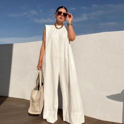 Damen Jumpsuit mit Kapuze und tiefem Rücken