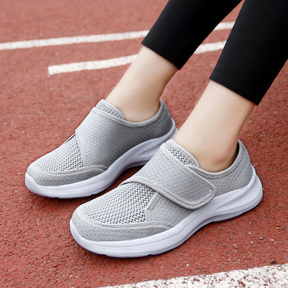 Damen Sneaker Elastisch Bequem Klettverschluss
