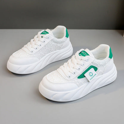 Damen Sneaker Chunky Strukturierte Oberfläche Modisch