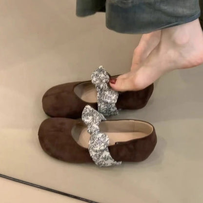 Damen Slipper Weiches Wildleder Floralmuster - Norvielle