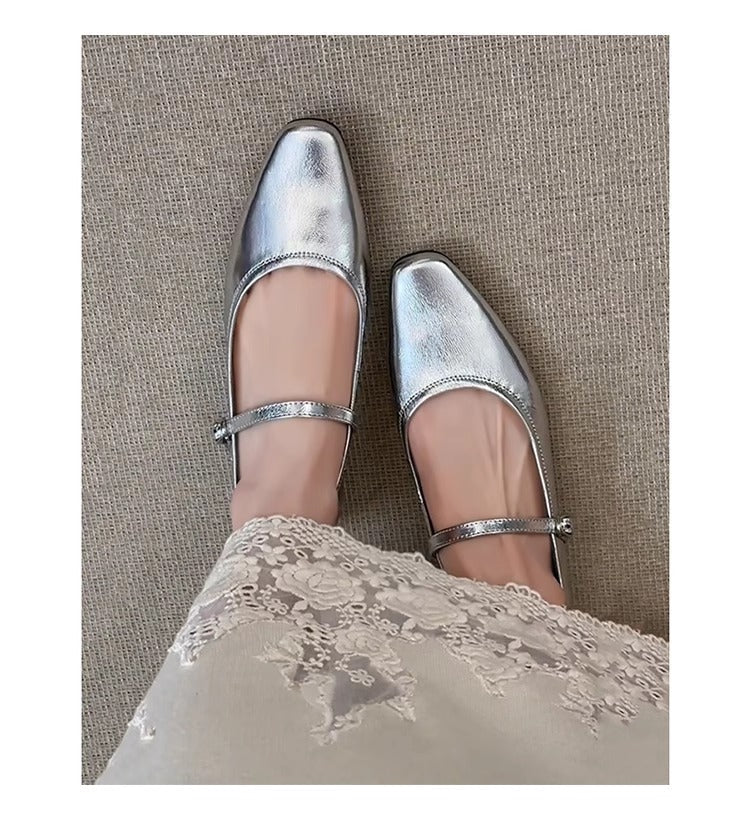 Damen Ballerinas Glitzer Schuhe Elegant