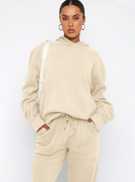 Damen Hoodie Jogger Set Oversized Bequem - BerlinGlamour