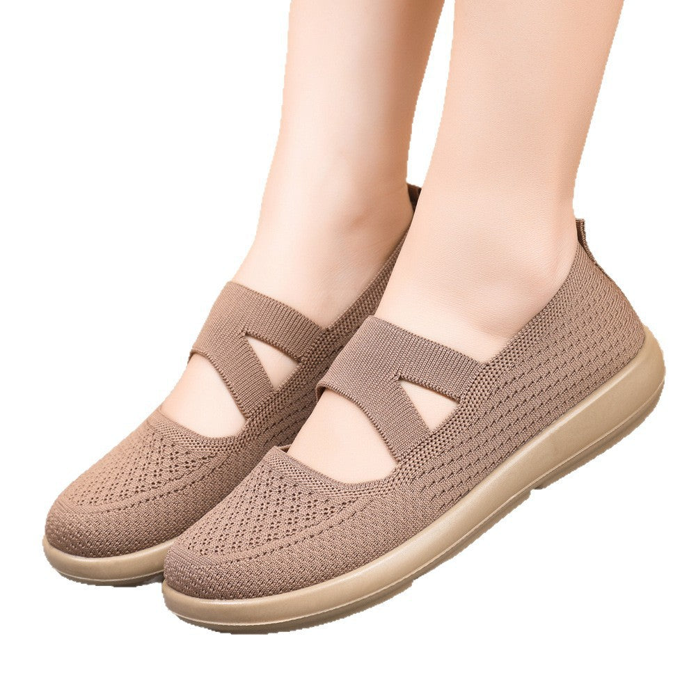 Damen Slip-On Schuhe Elastisch Bequem Komfortschuhe