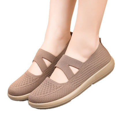 Damen Slip-On Schuhe Elastisch Bequem Komfortschuhe