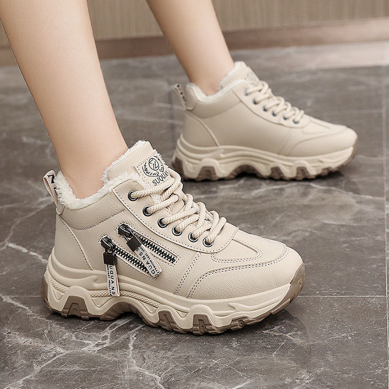 Damen High- Sneaker Gefüttert Reißverschluss