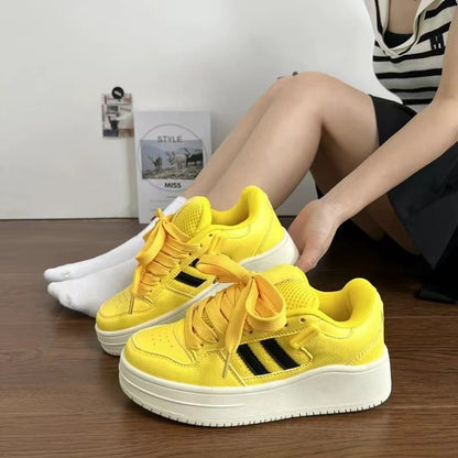Damen Sneaker Atmungsaktives Mesh Plateau Komfortschuhe