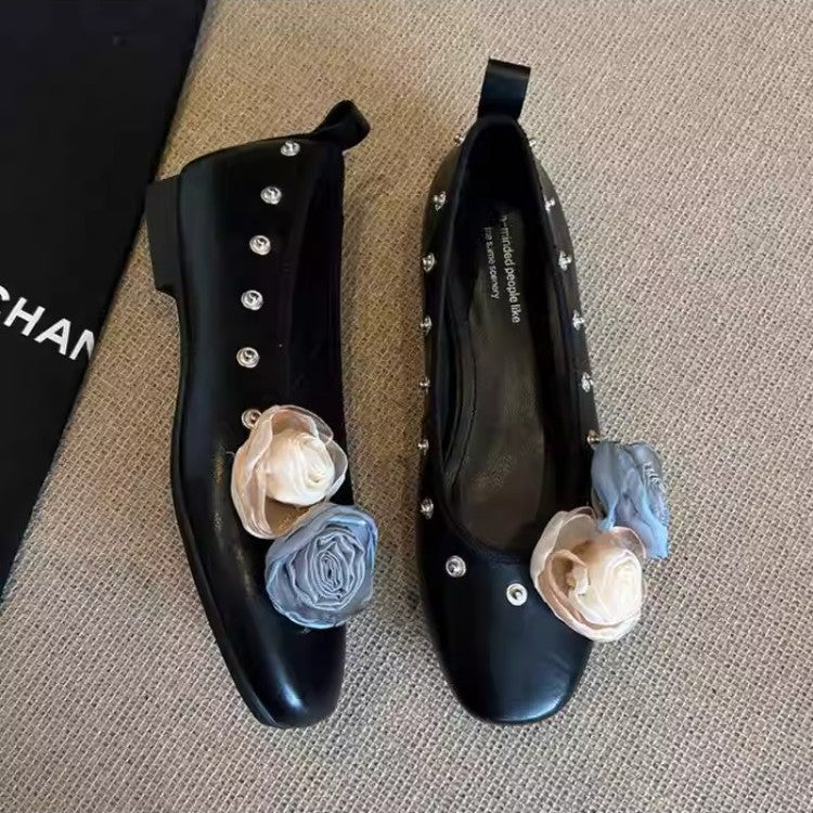Damen Ballerinas mit Schmuckapplikationen Bequem