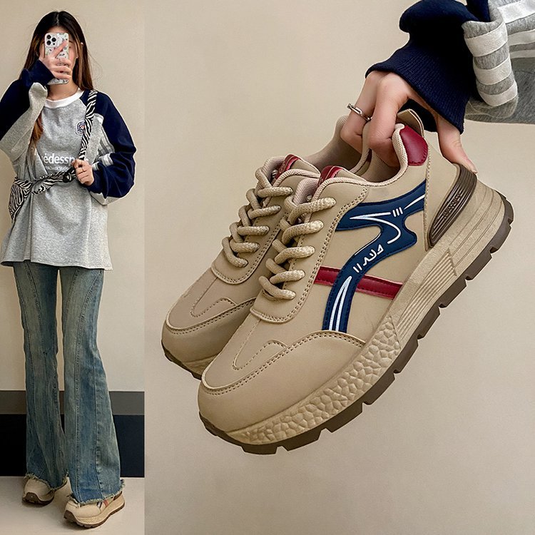 Damen Laufschuhe Dicksohlige Sneaker Mit Fußbett Technologie - Norvielle