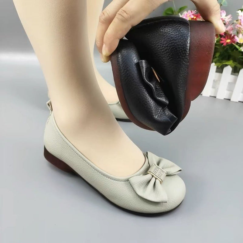 Damen Ballerinas Komfortabel Elegante Schleife