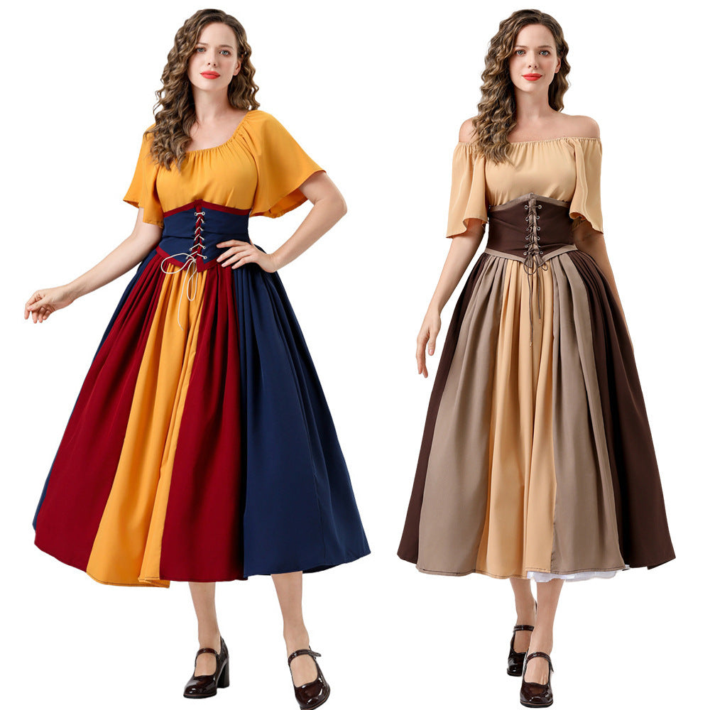 Damen Maxikleid Elegant Tailliert Mit Langen Ärmeln