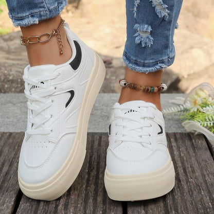 Damen Plateau Sneaker Komfortschuhe Modisch Hoch