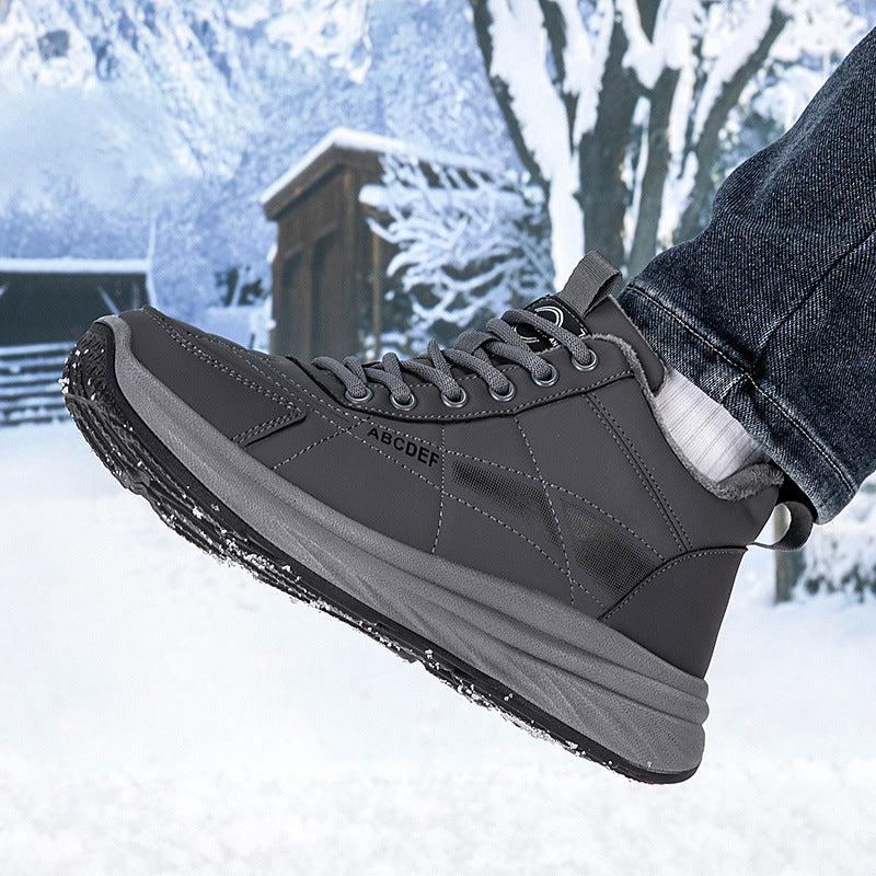 Damen Winterstiefel Isoliert Schnürsenkel Schwarz - Norvielle