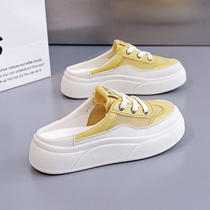 Damen Sneaker Bequem Elastisch Dicke Sohlen