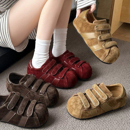 Damen Clogs Weiches Wildleder Bequem Mit Klettverschluss - Norvielle