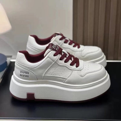 Damen Plattform Sneaker Rutschfeste Sohle Modisch - Norvielle