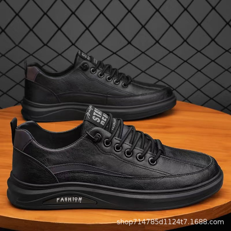 Damen Sneaker Leder Stoßdämpfende Sohle Sportlich - Norvielle