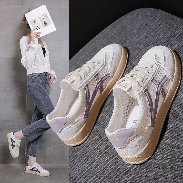 Damen Sneaker Retro Stil Atmungsaktives Mesh