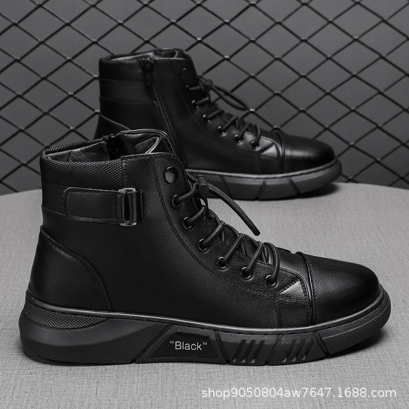 Damen Schnürboots Robustes Leder