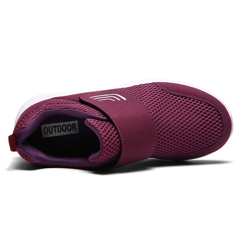 Damen Sneaker Sportlich Klettverschluss Komfortabel