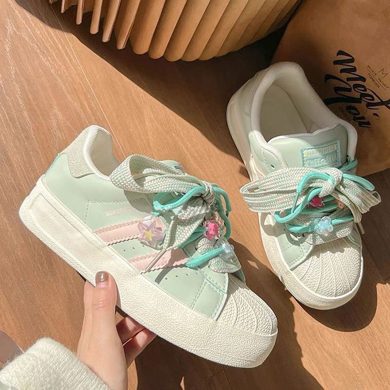 Damen Sneaker Bequem Floralmuster Schnürsenkel - Norvielle