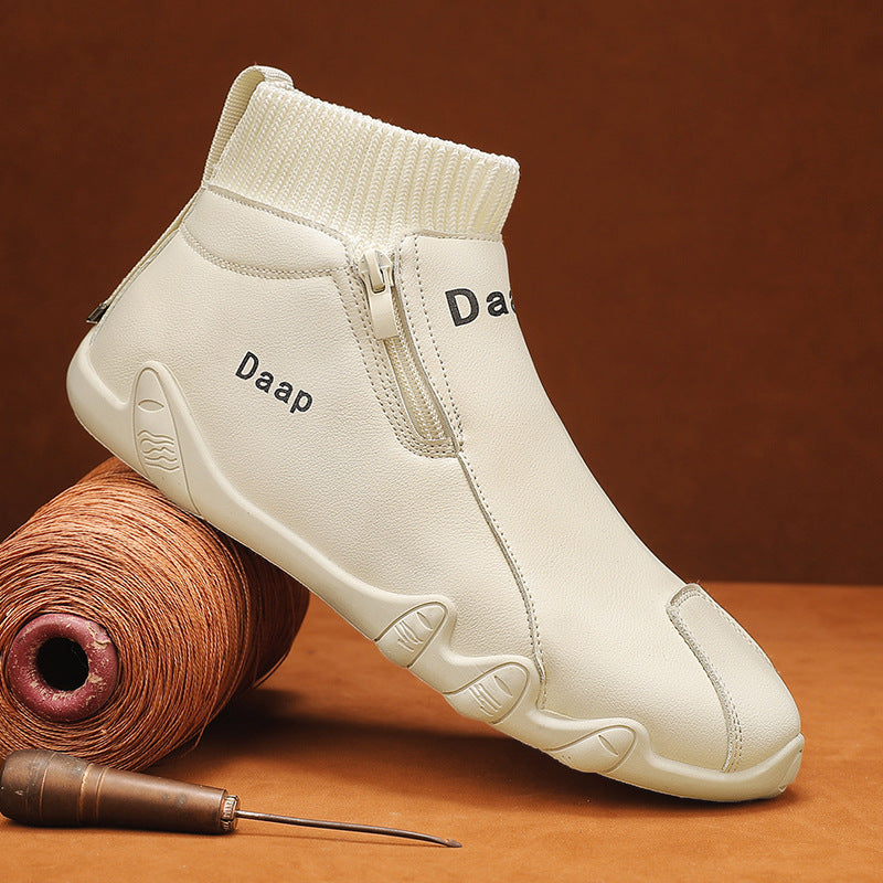 Damen Stiefel Leder Bequem