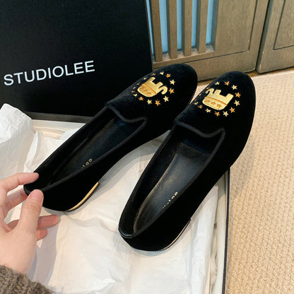 Damen Mokassins Sternenmuster Elegant