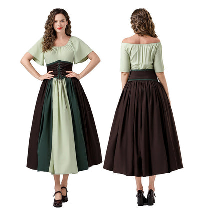 Damen Maxikleid Elegant Tailliert Mit Langen Ärmeln