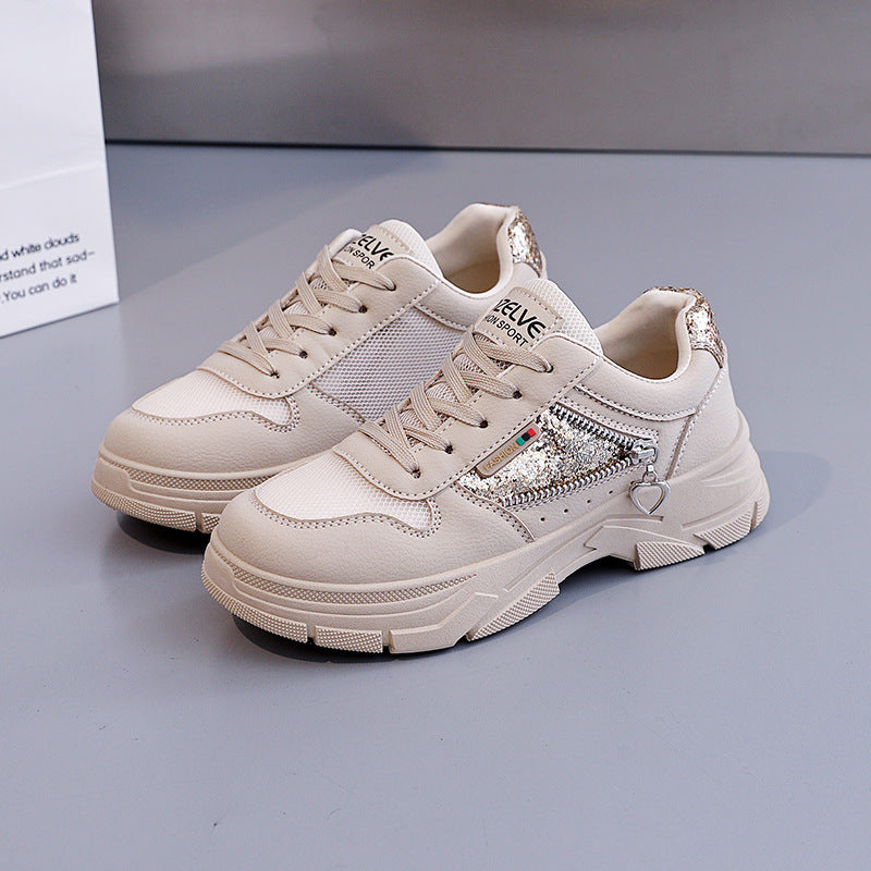 Damen Sneaker Atmungsaktiv Glitzer