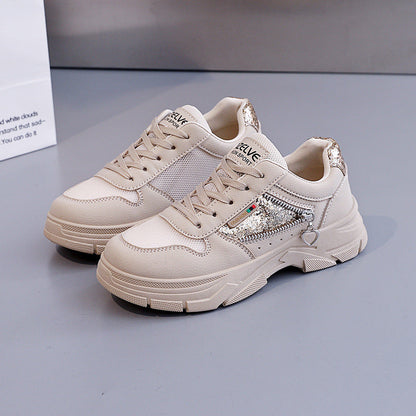 Damen Sneaker Atmungsaktiv Glitzer