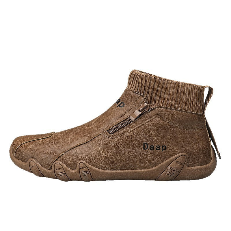 Damen Stiefel Leder Bequem Schwarz - Norvielle