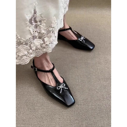 Damen Slingback Schuhe Glitzer Schmuckdetail