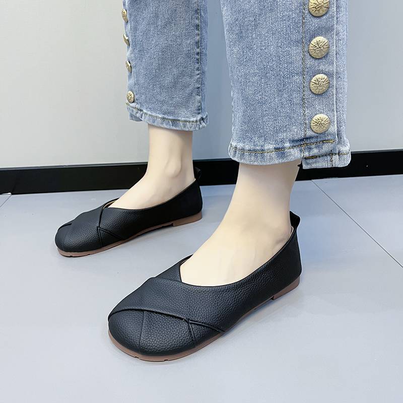 Damen Ballerinas Bequem Kreuz Design Schuhe