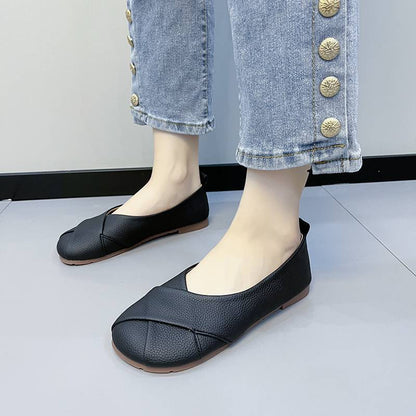 Damen Ballerinas Bequem Kreuz Design Schuhe