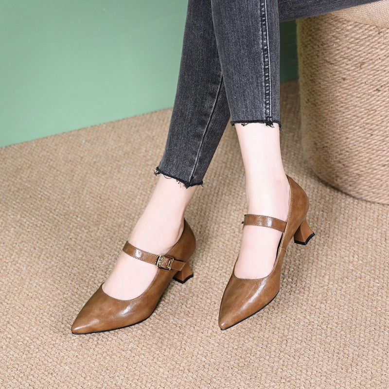 Damen Pumps Slingback Hochhackig Leder