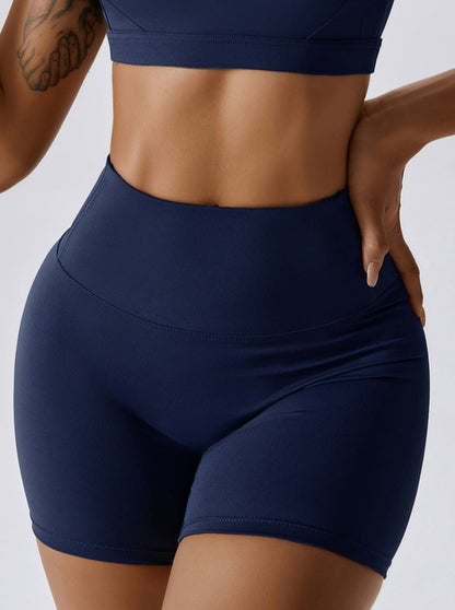 Damen Fitness Shorts Einfarbig Nahtlos Sportbekleidung