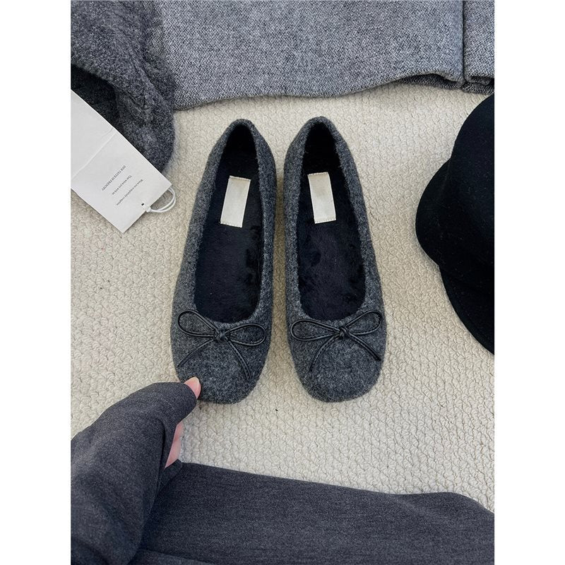 Damen Ballerinas Komfort Schleifendetail Eleganz