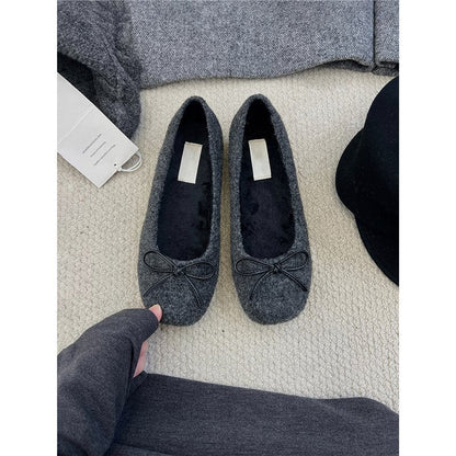Damen Ballerinas Komfort Schleifendetail Eleganz