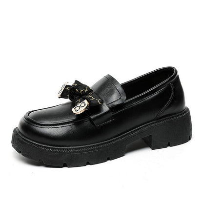Damen Loafers Chunky Schuhe Gummi Sohle