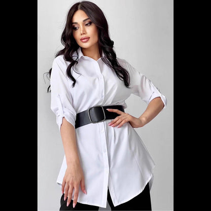 Damen Langarmbluse Stehkragen Modern - Norvielle