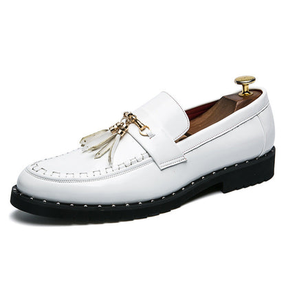 Damen Mokassins Elegante Goldene Nieten