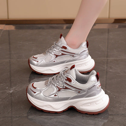 Damen Sneaker Sportlich Atmungsaktives Mesh Stabile Sohle