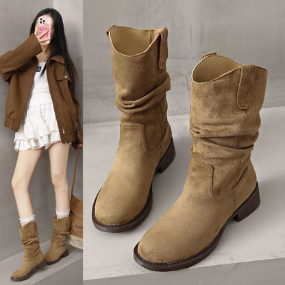 Damen Winterstiefel Rutschfest Bequem Schwarz - Norvielle